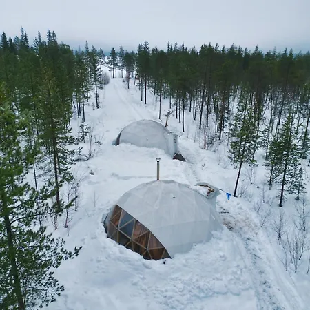 Aurora Igloo Fireplace-Heated Tents In A Secret Forest With Private Jacuzzi And Shared Sauna Bathroom And Dog Friendly Rovaniemi Exterior photo