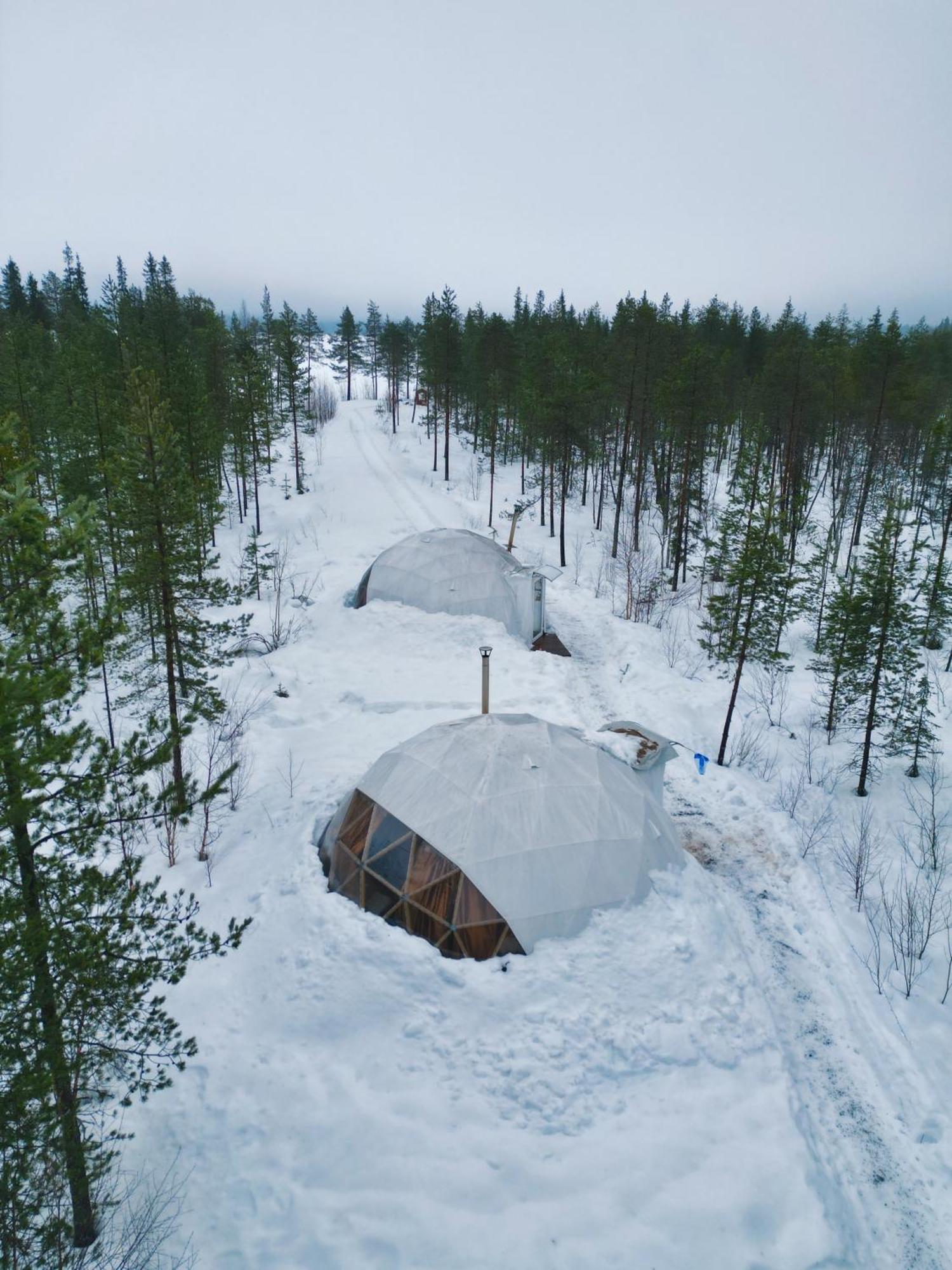 Aurora Igloo Fireplace-heated Tents In A Secret Forest With Private Jacuzzi And Shared Sauna Bathroom And Dog Friendly Luxury tent Rovaniemi